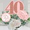 Big Dot of Happiness 40th Pink Rose Gold Birthday - Happy Birthday Party Centerpiece Sticks - Table Toppers - Set of 15